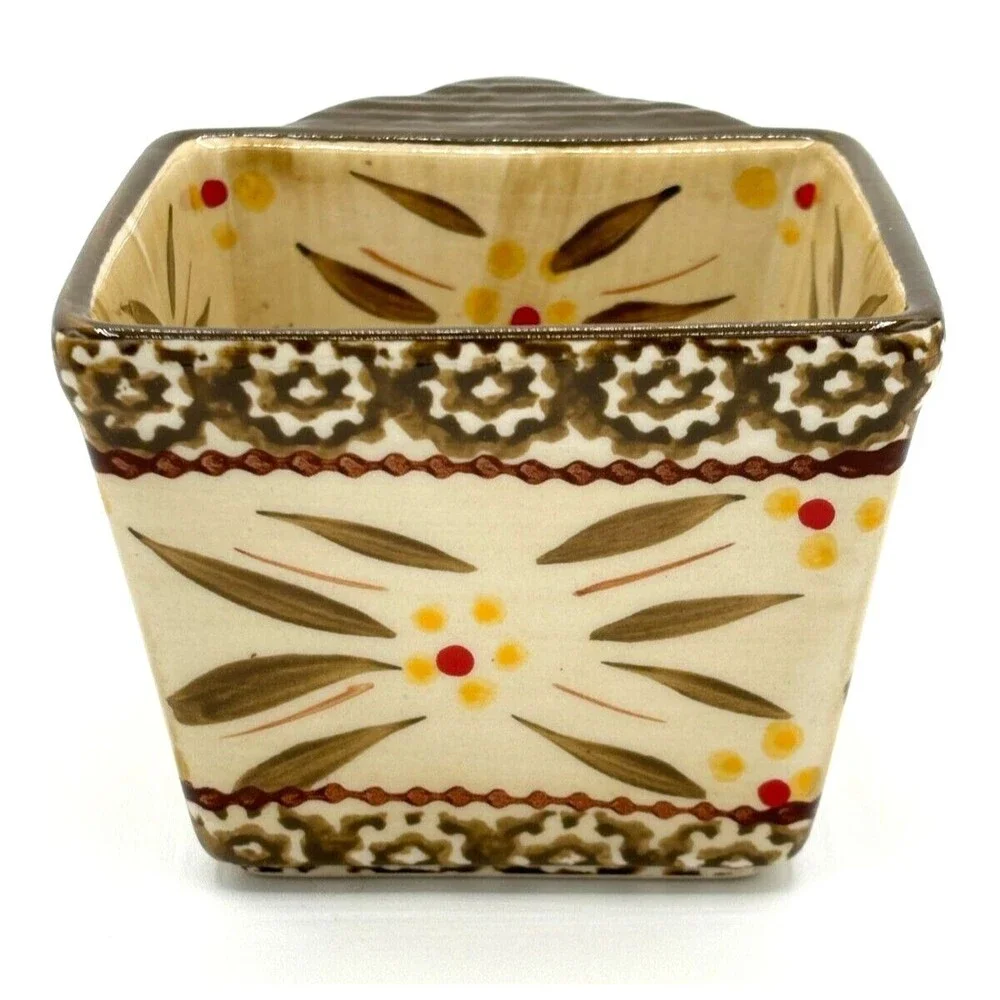 Temp-Tations by Tara Ramekins Square Serving Bowls‎ 10oz w/Lids & Metal Carrier